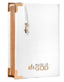 Bíblia para Casamento Couro Legítimo Branco