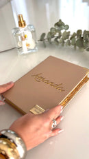 Combo Bíblia com nome courino Nude + Placa média+ cartela de índice