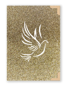 Bíblia Glitter Dourada Pombinha