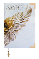 Bíblia Glitter Branco SANTO ESPÍRITO Dourado