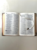 *27* Bíblia Pequena Couro Legítimo Caramelo Leão - PRONTA ENTREGA