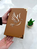 Bíblia Pombinho do Espírito Santo courino caramelo