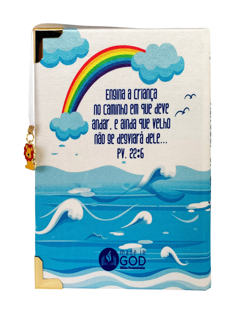 Bíblia Infantil Arca De Noé Com Nome Personalizado