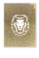 Bíblia Glitter Dourada Leão