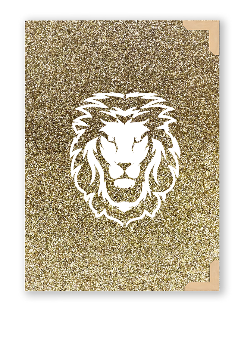 Bíblia Glitter Dourada Leão