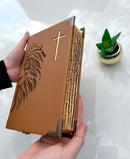 Bíblia Courino caramelo - Leão e Cruz