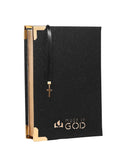 Bíblia Glitter Mar Negro com Nome Personalizado